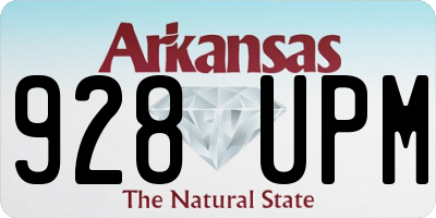 AR license plate 928UPM