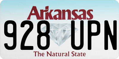 AR license plate 928UPN
