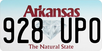 AR license plate 928UPO