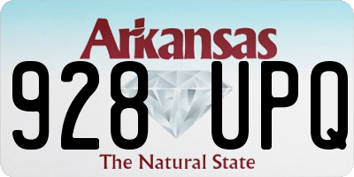 AR license plate 928UPQ