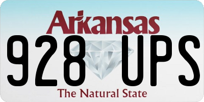 AR license plate 928UPS