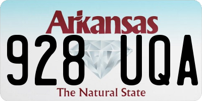 AR license plate 928UQA