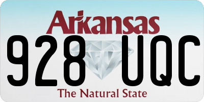 AR license plate 928UQC