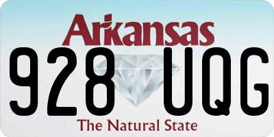 AR license plate 928UQG