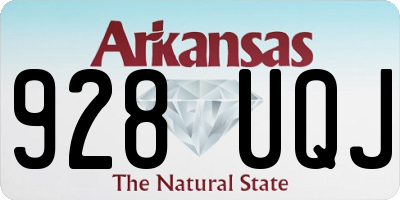 AR license plate 928UQJ
