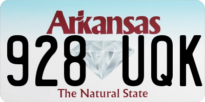 AR license plate 928UQK