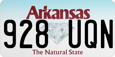 AR license plate 928UQN