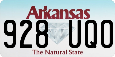 AR license plate 928UQO