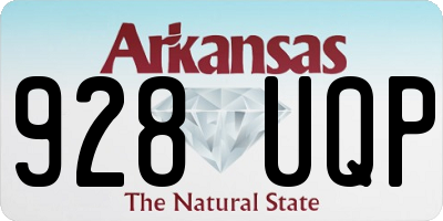 AR license plate 928UQP