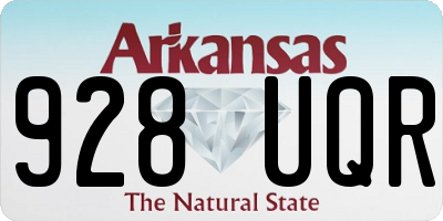 AR license plate 928UQR