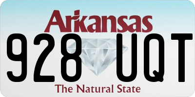AR license plate 928UQT