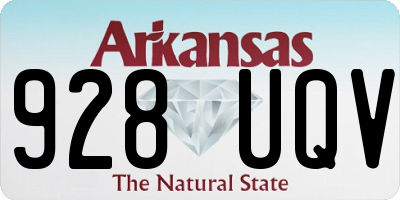 AR license plate 928UQV