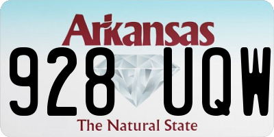 AR license plate 928UQW