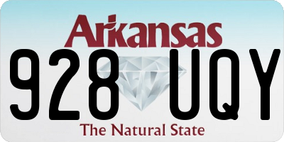 AR license plate 928UQY