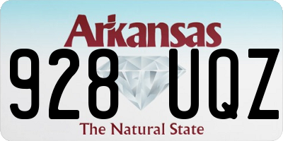 AR license plate 928UQZ