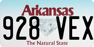 AR license plate 928VEX