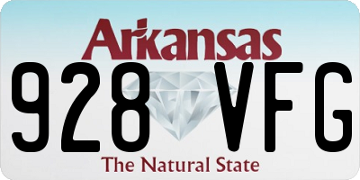 AR license plate 928VFG
