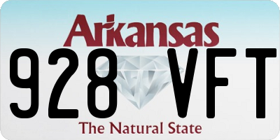 AR license plate 928VFT