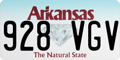 AR license plate 928VGV