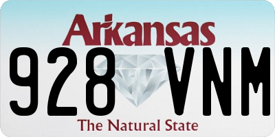 AR license plate 928VNM