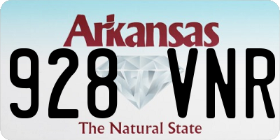 AR license plate 928VNR