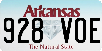 AR license plate 928VOE