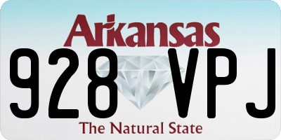 AR license plate 928VPJ