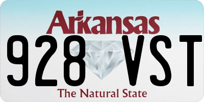 AR license plate 928VST