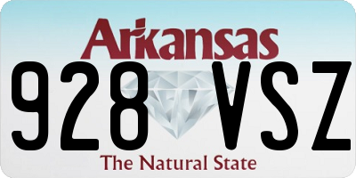 AR license plate 928VSZ