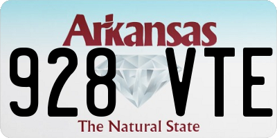 AR license plate 928VTE