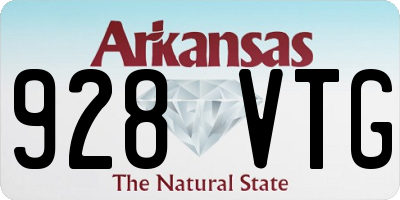 AR license plate 928VTG