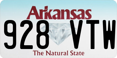 AR license plate 928VTW