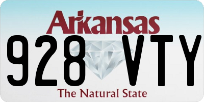 AR license plate 928VTY