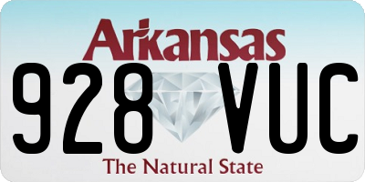 AR license plate 928VUC