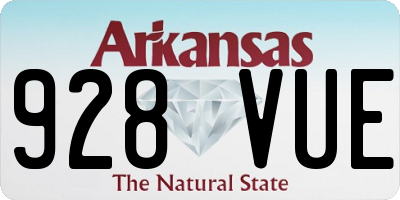 AR license plate 928VUE