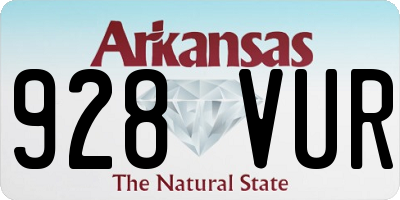 AR license plate 928VUR