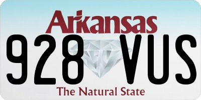 AR license plate 928VUS