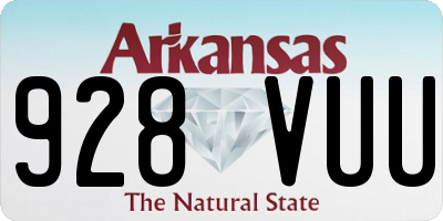 AR license plate 928VUU