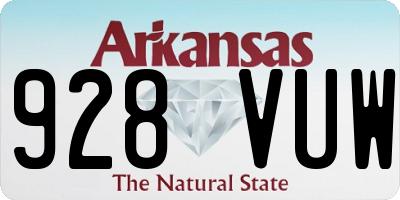 AR license plate 928VUW