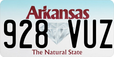 AR license plate 928VUZ