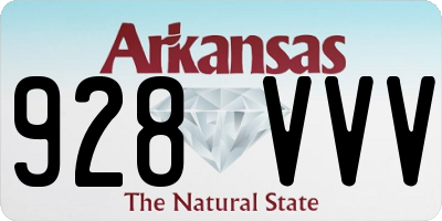 AR license plate 928VVV