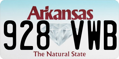 AR license plate 928VWB
