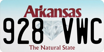 AR license plate 928VWC