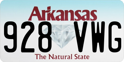 AR license plate 928VWG
