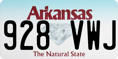 AR license plate 928VWJ