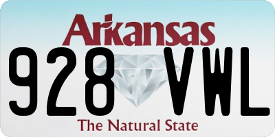 AR license plate 928VWL