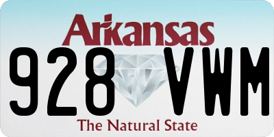 AR license plate 928VWM