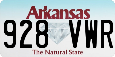 AR license plate 928VWR