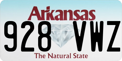 AR license plate 928VWZ