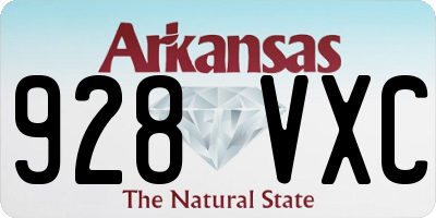 AR license plate 928VXC
